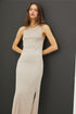RIBBED SIDE SLIT DRESS
